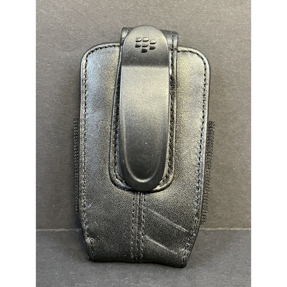 Vintage BLACKBERRY Black Leather Magnetic Belt Case w/Clip - Picture 3 of 5